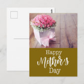 Moederdag met roze roze Kaart (Voorkant / Achterkant)