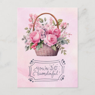 Moederdag met roze roze Kaart