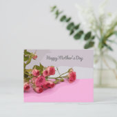 Moederdag met roze roze Kaart (Staand voorkant)