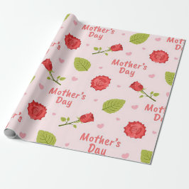 Moederdag met Rozen Cadeaupapier