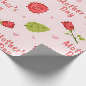 Moederdag met Rozen Cadeaupapier (Hoek)