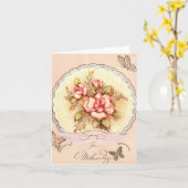 Moederdag met Vlinders Kaart (Gele Bloem)