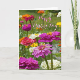 "Moederdag met Zinnias." Wenskaart Kaart