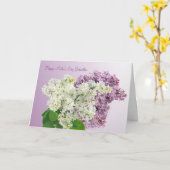 Moederdag. Meter. Lila bloemenKaart Kaart (Gele Bloem)