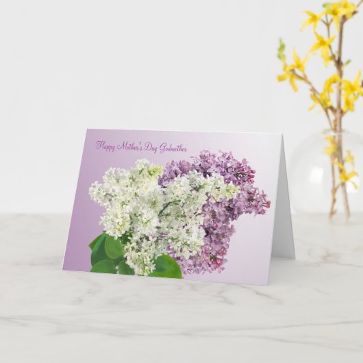 Moederdag. Meter. Lila bloemenKaart Kaart (Gele Bloem)