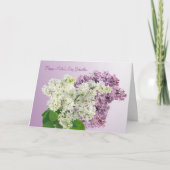 Moederdag. Meter. Lila bloemenKaart Kaart (Voorkant)