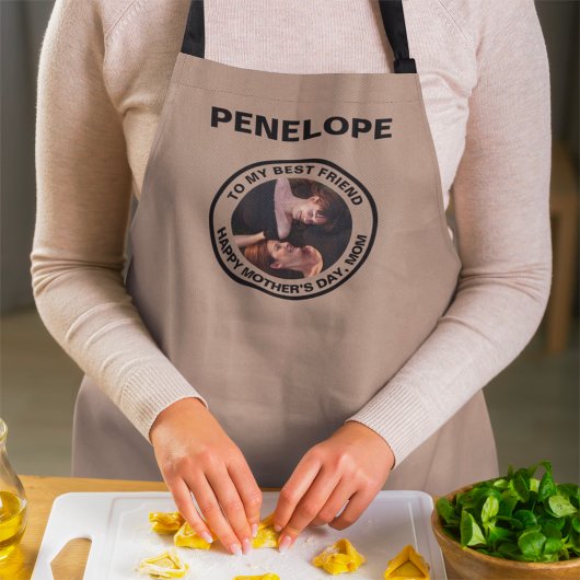 Moederdag Mijn beste vriend Aangepaste foto en tek Schort