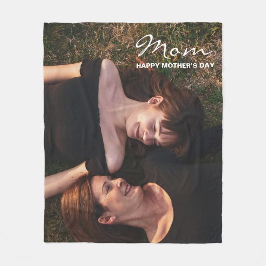 Moederdag Mijn beste vriend Custom Photo Fleece Deken (Voorkant)