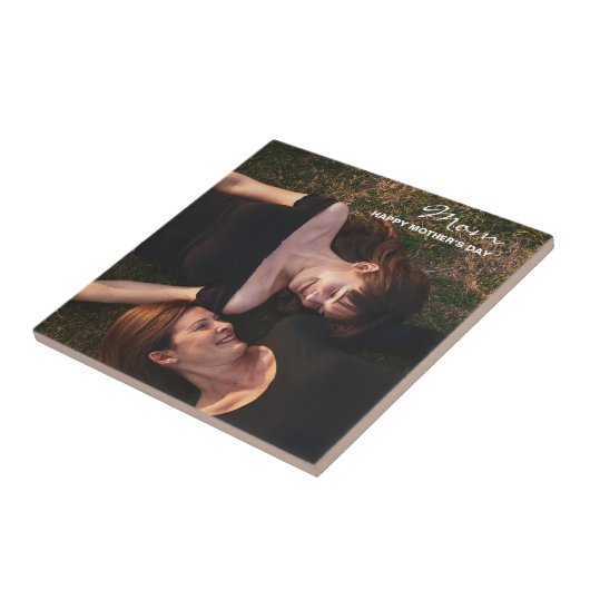 Moederdag Mijn beste vriend Custom Photo Tegeltje (Zijkant)