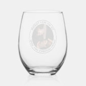 Moederdag Mijn beste vriend Custom Photo Wijnglas Zonder Voet (Achterkant)