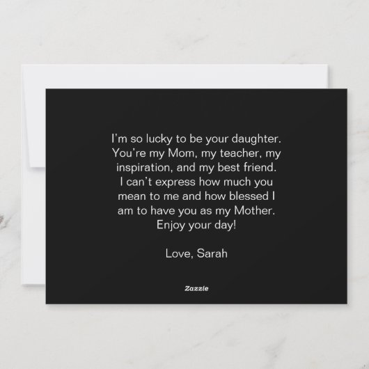 Moederdag mijn beste vriend fotokaart feestdagenkaart (Achterkant)