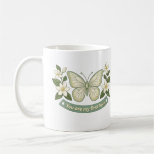 Moederdag - Mijn Eerste Liefde Vlinder Bloemstuk Koffiemok