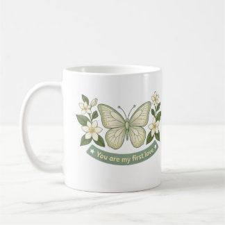 Moederdag - Mijn Eerste Liefde Vlinder Bloemstuk Koffiemok