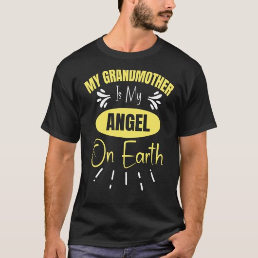 Moederdag Mijn grootmoeder is mijn engel op aarde T-shirt (Voorkant)