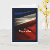 Moederdag - Militaire Moeder - Amerikaanse Vlag Kaart (Gele Bloem)