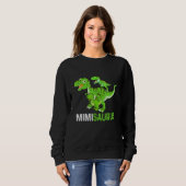 Moederdag Mimisaurus T rex Dinosaur Funny Mimi Trui (Voorkant volledig)