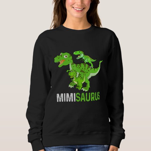 Moederdag Mimisaurus T rex Dinosaur Funny Mimi Trui (Voorkant)