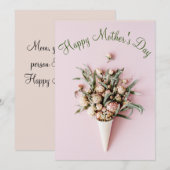 Moederdag - Minimalistisch - Bloemen - Koon Feestdagenkaart (Voorkant / Achterkant)