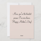 Moederdag - Minimalistisch - Bloemen - Koon Feestdagenkaart (Achterkant)