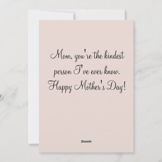 Moederdag - Minimalistisch - Bloemen - Koon Feestdagenkaart (Achterkant)