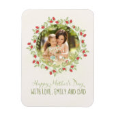 Moederdag minimalistische Roos Waterverf Wreater Magneet (Verticaal)