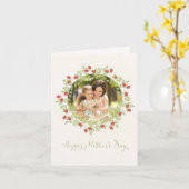 Moederdag minimalistische Waterverf Roos Wreater Kaart (Gele Bloem)