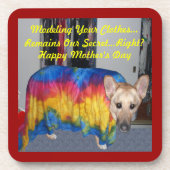 Moederdag modelleerkleding bier onderzetter (Voorkant)