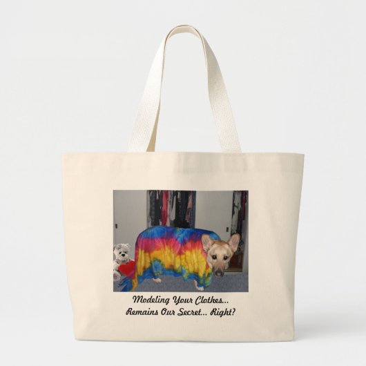 Moederdag modelleerkleding grote tote bag (Voorkant)