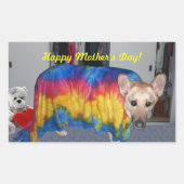 Moederdag modelleerkleding rechthoekige sticker (Voorkant)