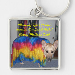 Moederdag modelleerkleding sleutelhanger