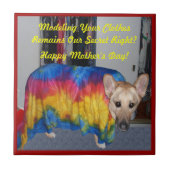 Moederdag modelleerkleding tegeltje (Voorkant)