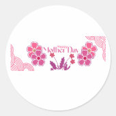 Moederdag Modern cadeaupakket Ronde Sticker (Voorkant)