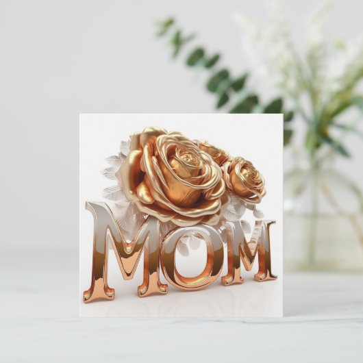 Moederdag modern Holiday Kaart (Staand voorkant)