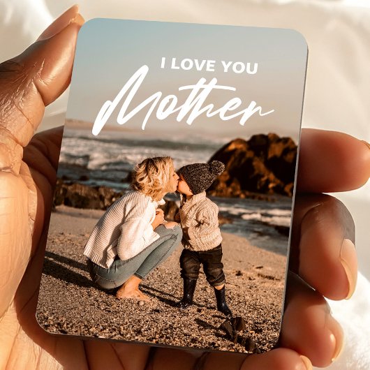 Moederdag | Modern Minimalistisch Fotocadeau Magneet