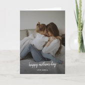 Moederdag | Moderne handgeschreven foto voor scrip Kaart (Voorkant)