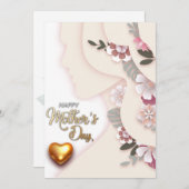 Moederdag moderne vakantiekaart feestdagenkaart (Voorkant / Achterkant)