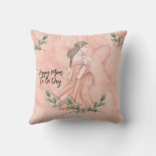 Moederdag Moeder-aanstaande Peach Kussen (Achterkant)