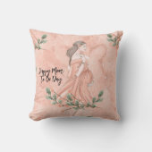 Moederdag Moeder-aanstaande Peach Kussen (Voorkant)