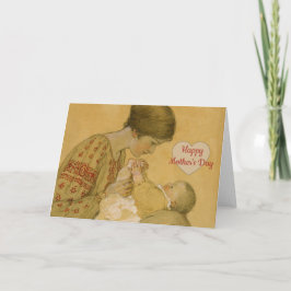 Moederdag Moeder-Baby Vignet Kaart