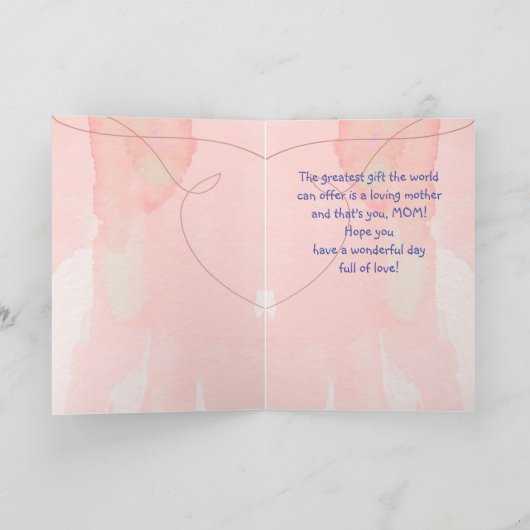 Moederdag moeder Bluebird Garden Bird Kaart (Binnen)