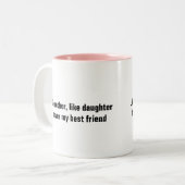 Moederdag Moeder Dochter Cadeau Citaten Aangepaste Tweekleurige Koffiemok (Voorkant links)