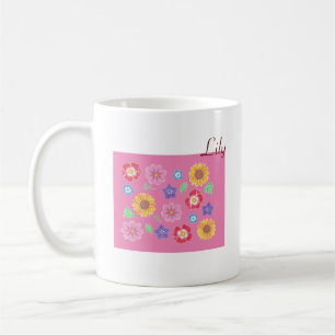 Moederdag Moeder & Dochter Roze Bloemtuin Mok