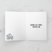 Moederdag Moeder en Baby olifant Kaart (Binnen)