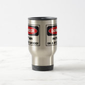 Moederdag MOEDER IN BAD MOOD Travel Mug-Silver Reisbeker (Center)