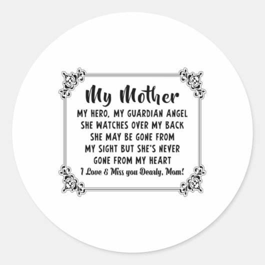 Moederdag moeder mama moeders mam Gift Idea Ronde Sticker (Voorkant)