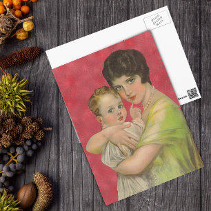 Moederdag Moeder met Baby uit de Jaren 30 Briefkaart