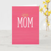 Moederdag moeder met halo kaart (Gele Bloem)