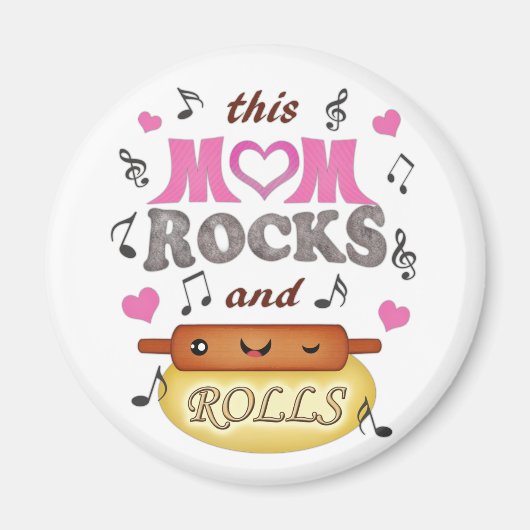 Moederdag / Moeder Rock & Bake Magnet (Voorkant)