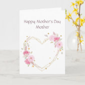 Moederdag Moeder Roze Bloedbloem Kaart (Gele Bloem)