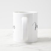 Moederdag Moeder Script Modern Grote Koffiekop (Achterkant)